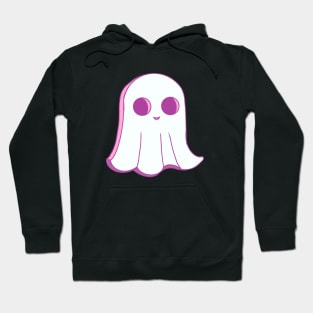 Cute pink Halloween ghost. Original illustrations in cartoon retro style. Hoodie